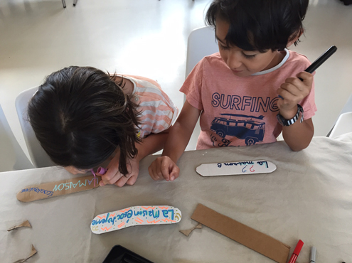 Atelier castagnettes recyclées